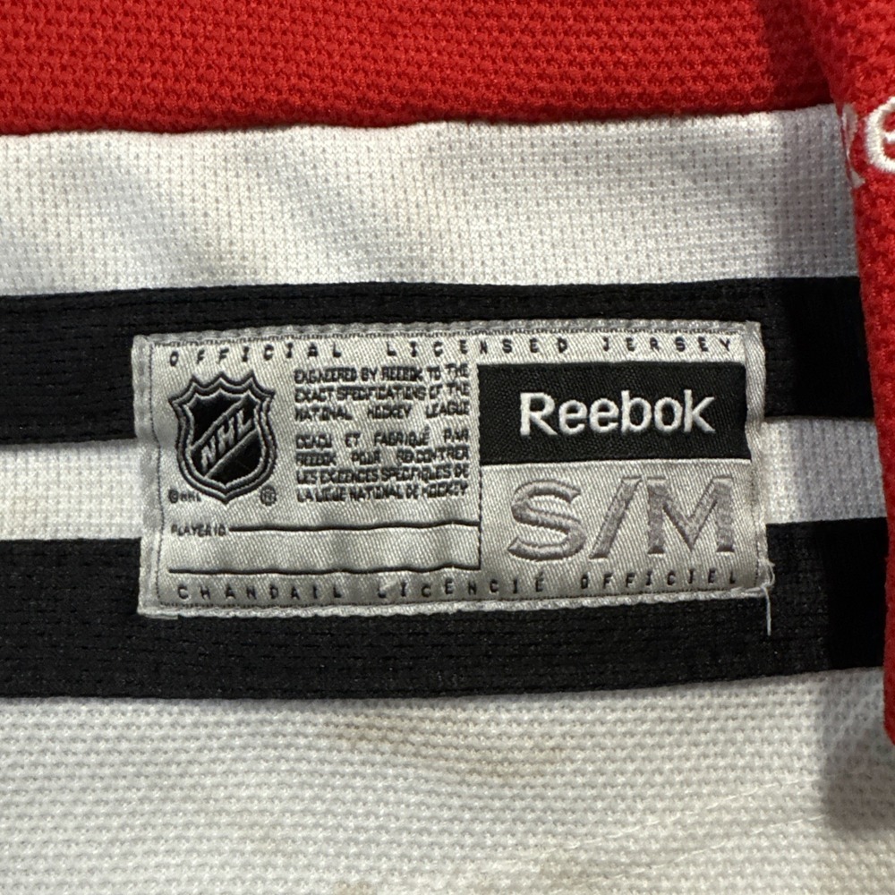 Patrick Kane Chicago Blackhawks Reebok Premier Home Red Jersey Stitch Youth S/M - Picture 4 of 9